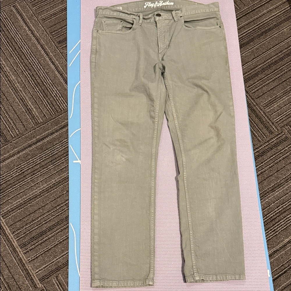 Men's Flag & Anthem Straight Jeans - Olive Green
